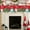 Multicolor #385, variant on Christmas Fireplace Mantle Banners Background Fabric Holiday Decoration Fireplace Scarf