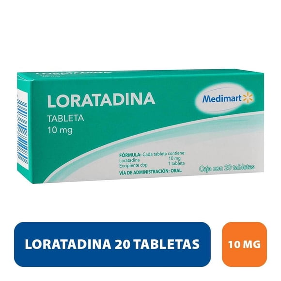 Loratadina Medimart 10 mg, 20 tabletas