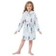 thumbnail image 6 of FORMRS Niños Bathrobe Unisex Hooded Robe Soft Plush Pajamas Sleepwear, Size 2-3T, Hockey Action Zone, 6 of 7