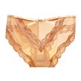 thumbnail image 1 of Gibobby Tangas de mujer Calzoncillos huecos de seda de hielo a rayas sexis a la moda, bragas de mujer con rosca en las nalgas(Oro Rosa,Talla única), 1 of 3