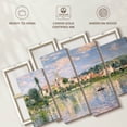 thumbnail image 6 of Elephant Stock Vetheuil In Summer 1880 Wall Art - Horizontal Multi Panel Canvas - Living Room Wall Decor - Nature Multi Panel - Gray And Blue Decor By Claude Monet - 43" x 27", 6 of 8