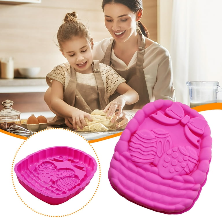 Dyttdg Preppy School Supplies Silicone Cake Molds Muffin Chocolate Cookie Baking Moulds Pan Silicone Candy Molds Bite size, Pink