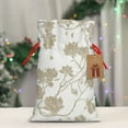 thumbnail image 5 of Naloa Vintage Stylized White Color Drawstring Christmas Bags, 3D Xmas Gift Bags, Christmas Wrapping Bags, Xmas Goodie Bags, Treat Pouch Bags, Party Favor Bags-Medium, 5 of 9