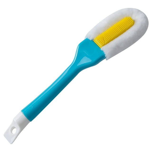 Bearachild Cepillo para zapatos Mango largo Depurador de cerdas suaves Espuma para el hogar Eliminación de manchas Cepillo de Cepillo para zapatos Suministros de limpieza para el hogar Azul Bearachild HA003930-02