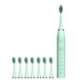 thumbnail image 1 of Cepillo de Dientes Eléctrico de Alta Frecuencia, 32&nbsp;000 Vibraciones/Min, 6 Modos de Velocidad, 8 Cabezales Reemplazables, Recargable Por Usb, Ideal para Viajes, para Adultos, Juego Completo,, 1 of 5
