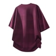 thumbnail image 2 of YLSDY Fashion Men's Shirts Plus Size Casual Round Neck Solid Color Short Sleeve T-Shirt Lightweight Regular Blouse Tops Shirts Wine XXXL, 2 of 3