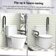 thumbnail image 4 of Bathroom Grab Bar Handle Flip-up Screw-in Toilet Safety Rail Hand Grip Home Health Care Equipment for Elderly Disabled, 4 of 5