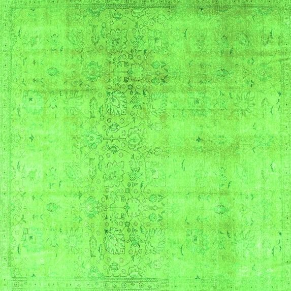 Ahgly Company Indoor Square Persian Green Traditional Area Rugs, 5' Square