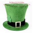 thumbnail image 3 of Shamrock Leprechaun Homburg Vacation Top Hat Green Panama Hat Porkpie Hat Surprise Gift Holiday Costume Accessory D, 3 of 4