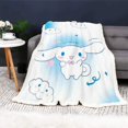 thumbnail image 1 of Cinnamoroll Custom Modern Reactive Printing  Blanket  And Throws Fluffy Winter Anime Plush Kawaii Furry Children  Printed ZR, 1 of 7