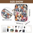 thumbnail image 3 of Haosy Accordion File Organizer Zipper Binder 500 Sheet 6-Tab Expanding File Folder Multi-Pocket 1.2 Inch 3 Ring Cute Dogs Head, 3 of 7