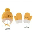 thumbnail image 2 of Generic Children's Fishing Caps Baby Girls Boys Soft Warm Knit Hat Kids Winter Hat with Glove 2PC Set Hat for Toddler Headgear Adjustable Breathable Sun Protection (,White), 2 of 2