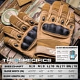 thumbnail image 3 of Glove Station Motorcycle Gloves for Men - Touchscreen Riding Gloves with Impact Protection - Motorcycle Gear for Road & Dirt Bike Use, Tan, XX-Large, 3 of 3