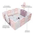 thumbnail image 3 of Corral Para Bebe Corralito De Juegos Portatil Plegable Infantil Rosa, 3 of 4