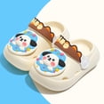 thumbnail image 2 of Toddler Kids Bunny Pillow Sandals Cute Cartoon Slides Slippers Summer Quick Dry Non-Slip Beach Water Shoes Soft Comfy Bathroom Shower Slippers for Toddler Boys Girls Gibobby,4.5,White, 2 of 7