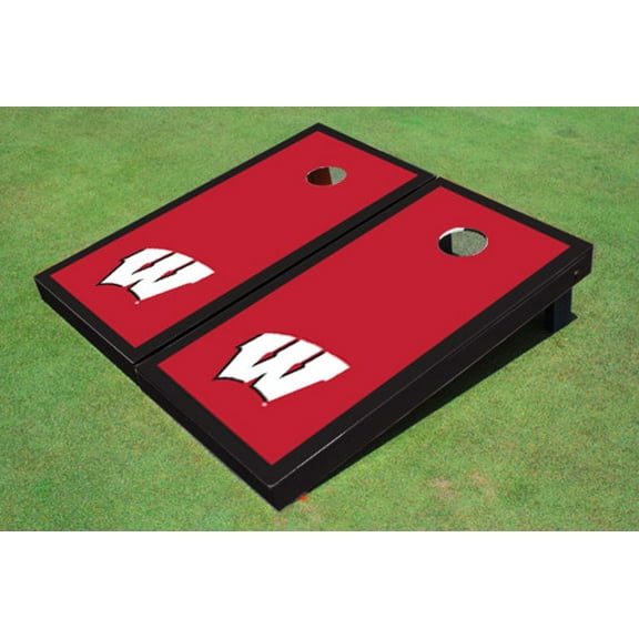 University of Wisconsin Black Matching Border Cornhole Boards