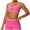 hgg493-Hot Pink, variant on Womens Bikini Set Color Block Sporty Swimsuits Two Piece High Waist Bathing Suit Sexy Summer Beach Swim Suits