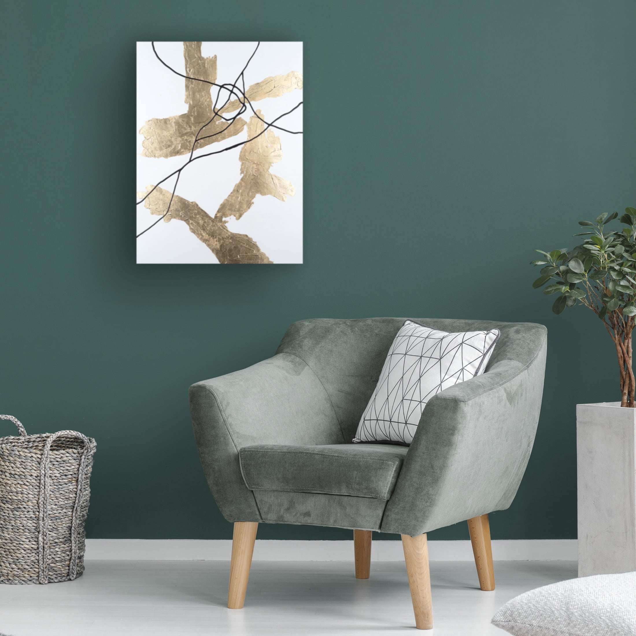 Trademark Fine Art Michael Willett Gold Vein I Canvas Wall Art