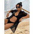 thumbnail image 5 of MOYIKO Summer Swimsuit Coverups for Womens Bikini Swimwear Beach Cover-Ups Ladies Loose V Neck Shirt Dress, 5 of 7
