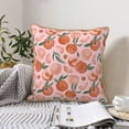 thumbnail image 4 of KLL Painting Peach Decorative Throw Pillow Covers Velvet Soft for Couch Sofa Bedroom Living Room Outdoor (No pillow core)- 18"x18", 4 of 5