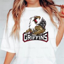 OmniFit27 Sport Griffins Hockey Team Fan Apparel, AHL Supporter Graphic Design Game Day T-Shirt, for Unisex, up to size 5XL.