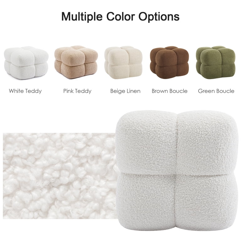 フクモモポーチ　太ニット風オフホワイト Zesthouse, Boucle Ottoman, 20.9