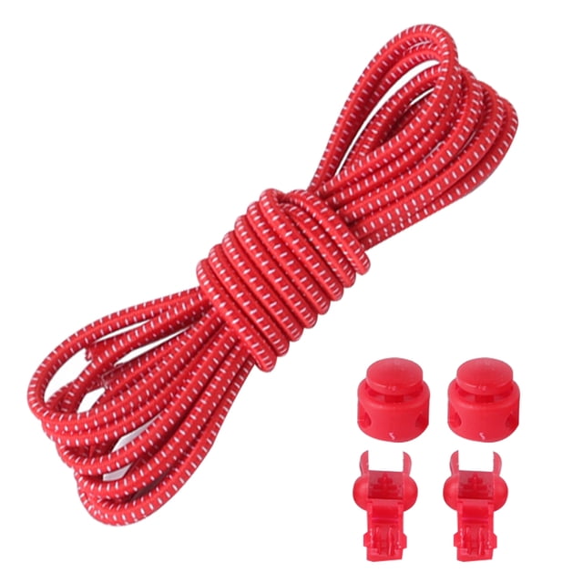 1 Paire de Lacets Ronds Élastiques de 3,28 Pieds avec Verrou et Clip pour Cordon