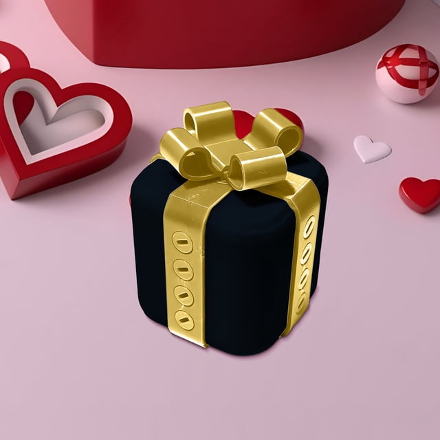 HOZADOIE A Display Home Decor Printed Valentine's Day Rounded Surprise Gift Box Decoration