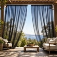 thumbnail image 4 of Extra Wide Outdoor Curtains, Waterproof Mesh Screen for Privacy, Bug Netting for Patio Porch Balcony Pergola Terrace, 78.74" x 95.28", Topliu, 4 of 6