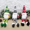 thumbnail image 3 of Felpa de gnomo de pierna larga hecha a mano de Navidad para muñeca juguete de peluche de Papá Noel para decoración de muñecas, 3 of 5