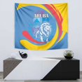 thumbnail image 4 of Aruba Lion Roaring Tapestry With Coat Of Arms LT18, 4 of 6