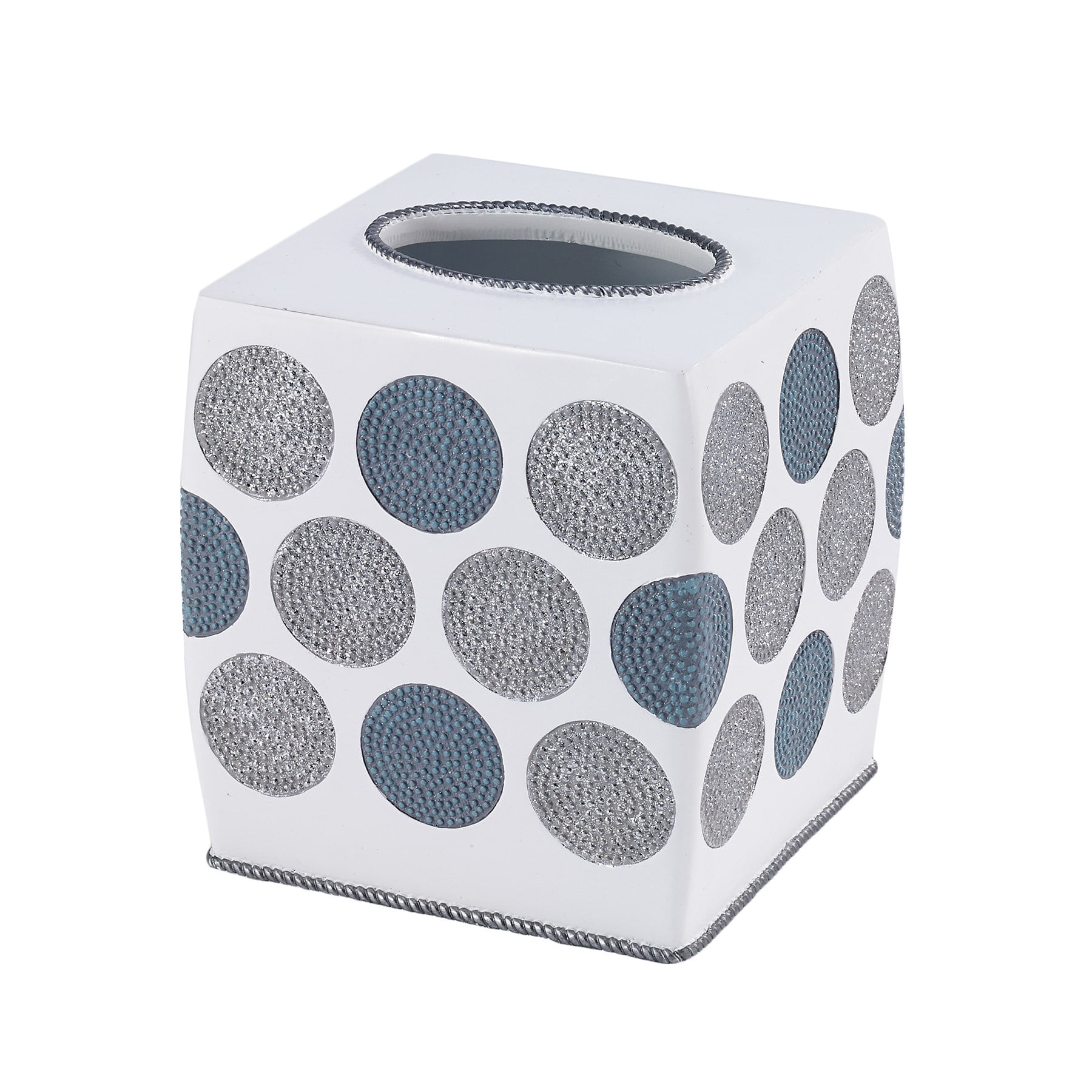 Dotted Circles Tissue Cover White