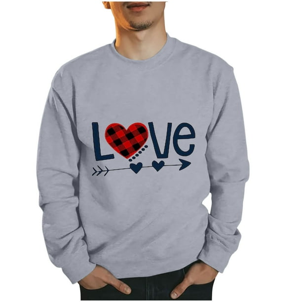 Sudaderas sin capucha para hombre, estilo casual, a la moda, con cuello redondo, estampado, de manga larga, blusas de manga larga y cuello redondo, blusas de poliéster para hombre