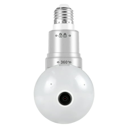 360°Bulb Camera Security Mini Wireless E27 Lamp Cameras Fisheye Panoramic Bulb HD 960P 1.3 Million Pixels WIFI Network Mobile Phone Remote (Best Network Security Monitoring Tools)