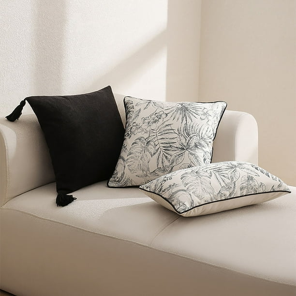 Xihbxyly Juego de Fundas de Almohada de Poliéster Suave y Transpirable, para Dormir Cómodamente, Lavable a Máquina, Costuras Ajustadas, Ideal para Sofás y Cojines de Hotel, Blanco, Tamaños 45 X 45 Cm