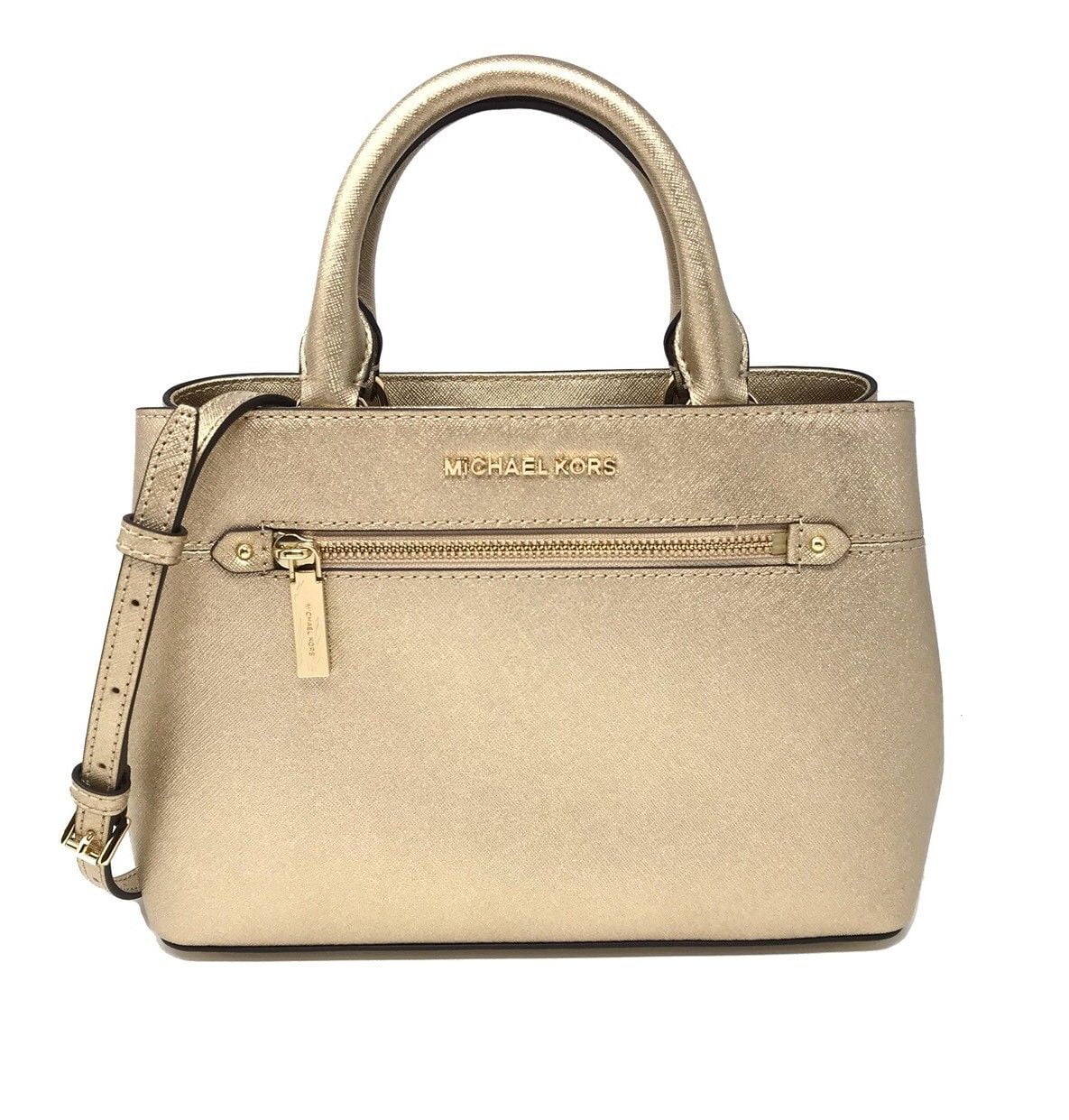 Michael Kors Women's HAILEE XSMALL Satchel Handbag- Pale Gold 