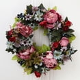 thumbnail image 3 of Pink Peony Wreath Spring Wreath for Front Door, Artificial Flower Wreath Spring Winter Wreath for Indoor Outdoor Wedding Wall Outdoor Home Wreath Decor, 3 of 9