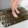 thumbnail image 2 of REGALWOVEN Absorbent Bath Mat Rug, Geometric Patterns Bathroom Mat, Non-Slip Carpet for Kitchen, Shower, Brown 16" x 24", 2 of 6