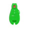 thumbnail image 2 of SEGADEN Silicone Cover Protector Case Holder Skin Jacket Compatible with DODGE JEEP CHRYSLER 4 Button Smart Remote Key Fob CV4752 Light Green, 2 of 4
