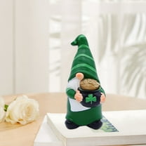 FYHALE St Patricks Day Gnomes Resin Decor Standing Figurine for Spring Irish Green Gnome Elf Scandinavian Nordic Elf Figurine Home Holiday Decorations Indoor Outdoor Home Garden Decor