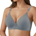 thumbnail image 1 of Comfortable Padded High Support Bra for Women,V-Neck No Underwire, Supportive Gathering, Full Coverage, Regular & Plus Size,Size:40, 1 of 4