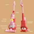 thumbnail image 4 of Kids Vacuum Cleaner, Pretend Play  Toys for Girls, Toy Vacuum Cleaner for Kids, Toy Vacuum with Bright Light & Sounds, Toddler Vacuum with Real Suction Power, Toys for Girls 3 6 Years - Pink, 4 of 14