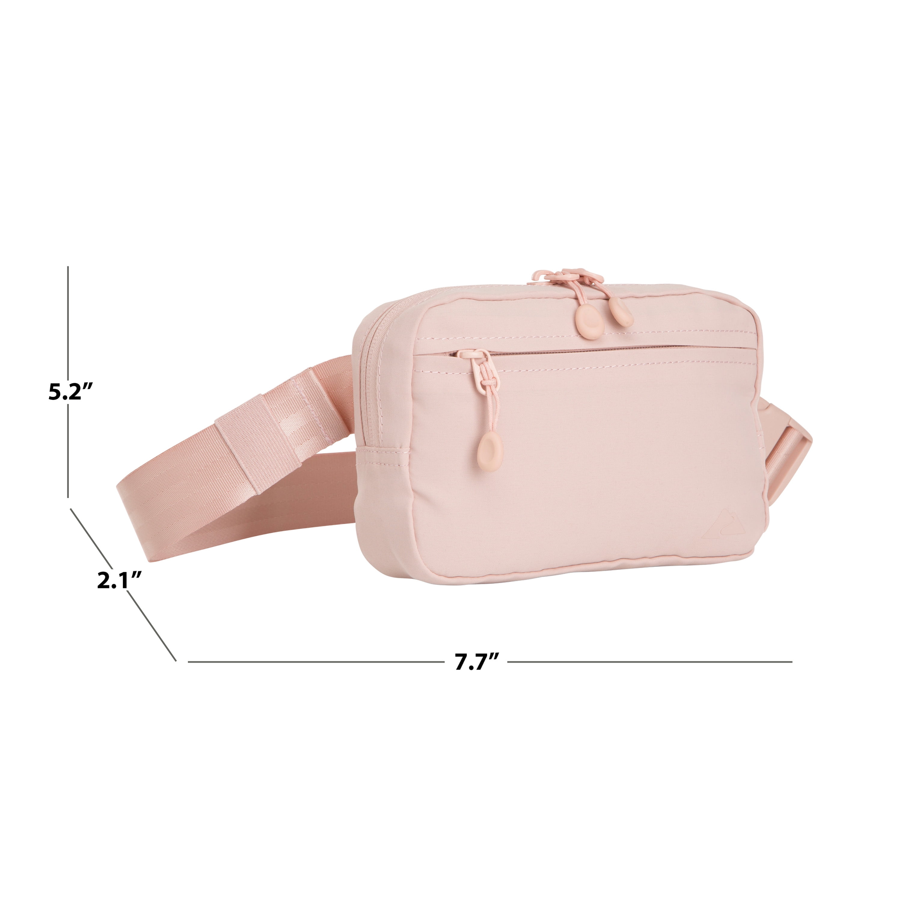 Ozark Trail Waistpack, Dusty Pink Fanny pack, Polyester, Zipper, Adult, on Waist