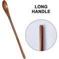 thumbnail image 4 of 4 Pcs Coffee Spoon Long Handle Natural Wooden Spoons Honey Spoons for Coffee Tea, Espresso, Hot Drinks, Ice Tea -Qin, 4 of 5