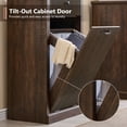 thumbnail image 6 of 10 Gallon Tilt-Out Trash Can Cabinet, Modern Laundry Hamper Cabinet with Drawers, Hidden Garbage Can Cabinet for Kitchen and Living Room, 6 of 7