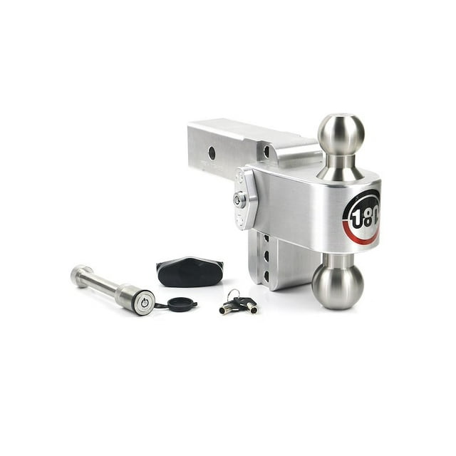 Weigh Safe Support à Billes d'Attelage de Remorque LTB4-2.5-KA à 180 Degrés; Convient au Récepteur de 2-1/2 Po; Poids Brut de Remorque 18500; Rotation; Réglable; Non Pliable; Chute de 4 Po/montée de 5 Po