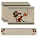 thumbnail image 2 of Manteles Individuales Navideños con Banderines, Juego de 5 Piezas, Estampado de Lino, Decoración Navideña | Poliéster | 180 X 33 Cm | Diseño con Copos de Nieve y Papá Noel, 2 of 6