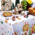 thumbnail image 4 of Christmas Gingerbread Tablecloth Gingerbread Man House Xmas Table Cover Polyester Christmas Tree Tablecloth Rectangle for Winter Xmas Holiday Dinner Decor Party Favors, 60 x 84 Inch, 4 of 6