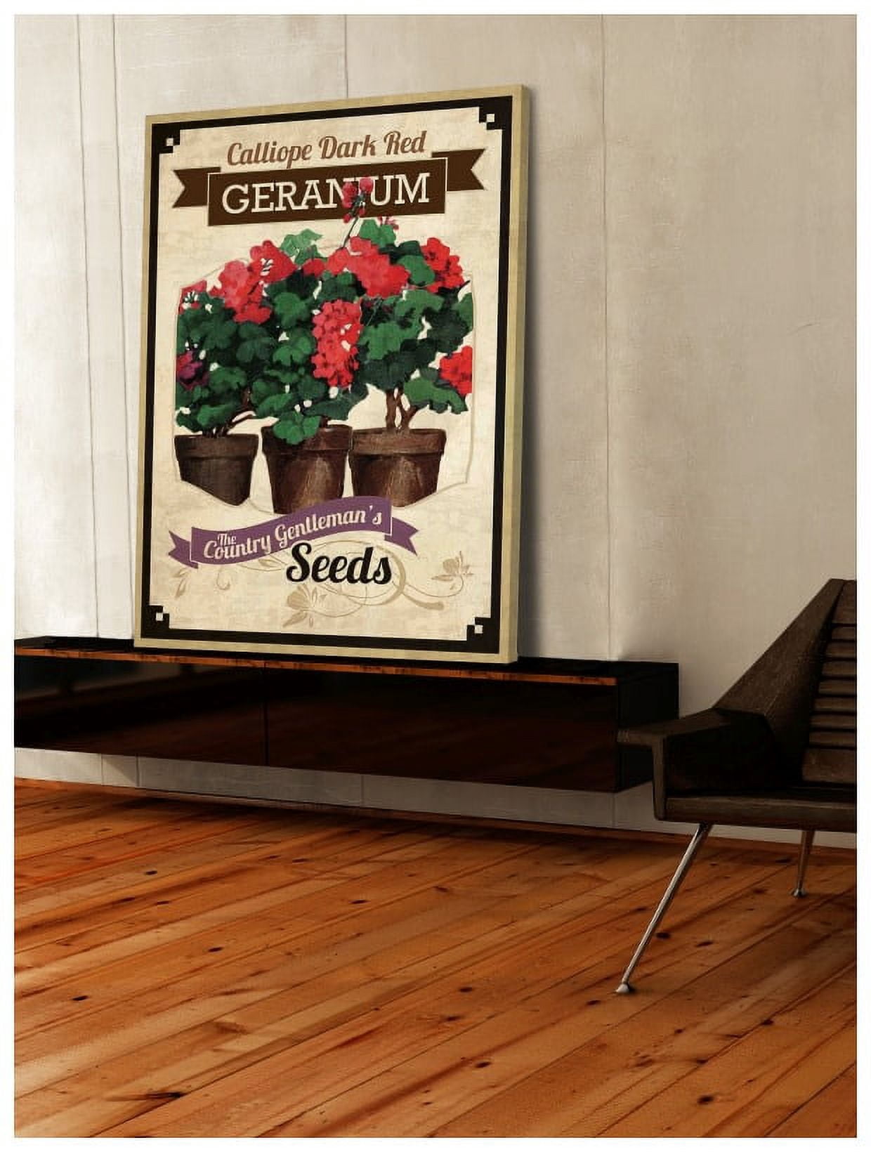 "Flower Packet Geranium" Painting Print on Canvas