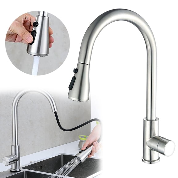 Homesteed Touchless Kitchen Faucet with Pull Down Sprayer Sensing Kitchen Sink Faucet Intelligent High Pressure Faucet for Kitchen Sink